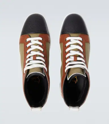 Christian Louboutin Fun Louis leather-trimmed sneakers | Thumbnail 3 Christian Louboutin Fun Louis leather-trimmed sneakers | Thumbnail 3