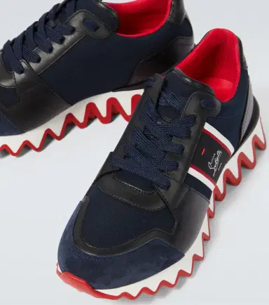 Christian Louboutin Nastroshark leather and canvas sneakers | Thumbnail 3 Christian Louboutin Nastroshark leather and canvas sneakers | Thumbnail 3