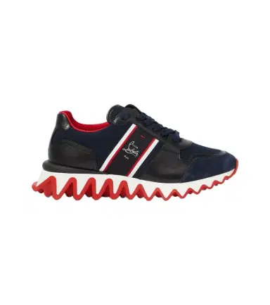 Christian Louboutin Nastroshark leather and canvas sneakers | Thumbnail 1 Christian Louboutin Nastroshark leather and canvas sneakers | Thumbnail 1