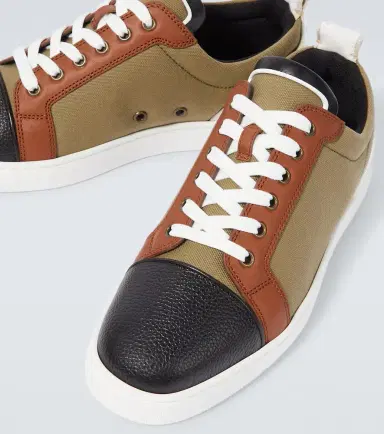 Christian Louboutin Fun Louis Junior leather and canvas sneakers | Thumbnail 3 Christian Louboutin Fun Louis Junior leather and canvas sneakers | Thumbnail 3