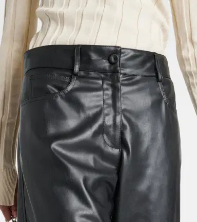 Stella McCartney High-rise faux leather straight pants | Thumbnail 3 Stella McCartney High-rise faux leather straight pants | Thumbnail 3