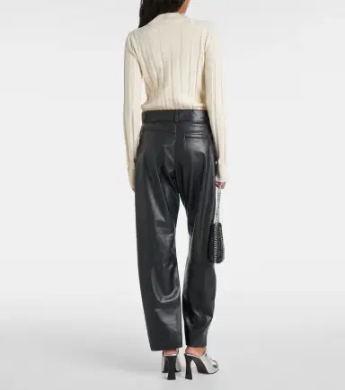Stella McCartney High-rise faux leather straight pants | Thumbnail 4 Stella McCartney High-rise faux leather straight pants | Thumbnail 4