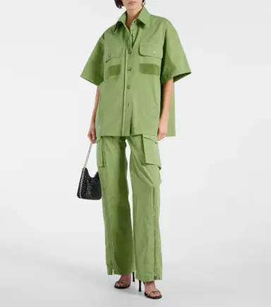 Stella McCartney Oversized cotton canvas shirt | Thumbnail 2 Stella McCartney Oversized cotton canvas shirt | Thumbnail 2