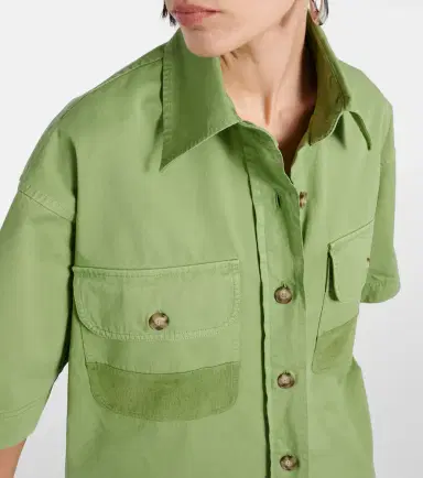 Stella McCartney Oversized cotton canvas shirt | Thumbnail 4 Stella McCartney Oversized cotton canvas shirt | Thumbnail 4
