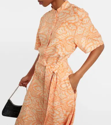 Stella McCartney Printed asymmetric silk midi dress | Thumbnail 4 Stella McCartney Printed asymmetric silk midi dress | Thumbnail 4