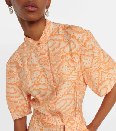 Stella McCartney Printed asymmetric silk midi dress | Thumbnail 5 Stella McCartney Printed asymmetric silk midi dress | Thumbnail 5