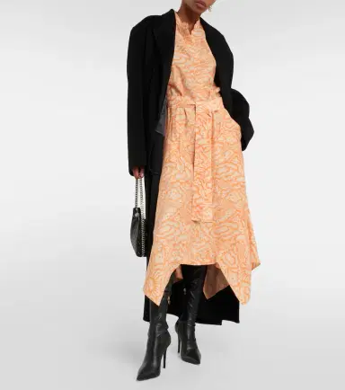 Stella McCartney Printed asymmetric silk midi dress | Thumbnail 7 Stella McCartney Printed asymmetric silk midi dress | Thumbnail 7