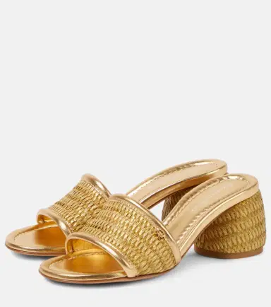 Gianvito Rossi Marbella leather-trimmed sandals | Thumbnail 3 Gianvito Rossi Marbella leather-trimmed sandals | Thumbnail 3