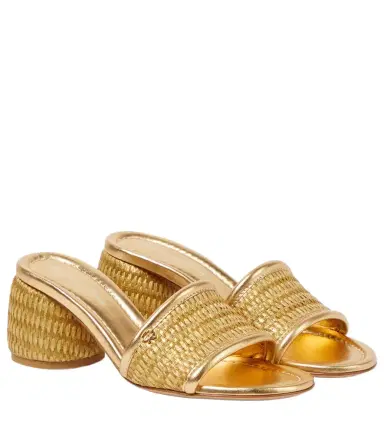 Gianvito Rossi Marbella leather-trimmed sandals | Thumbnail 1 Gianvito Rossi Marbella leather-trimmed sandals | Thumbnail 1