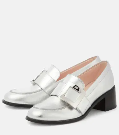 Roger Vivier Viv' Rangers embellished metallic leather loafers | Thumbnail 3 Roger Vivier Viv' Rangers embellished metallic leather loafers | Thumbnail 3
