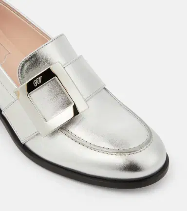 Roger Vivier Viv' Rangers embellished metallic leather loafers | Thumbnail 4 Roger Vivier Viv' Rangers embellished metallic leather loafers | Thumbnail 4