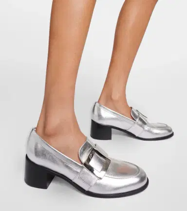 Roger Vivier Viv' Rangers embellished metallic leather loafers | Thumbnail 6 Roger Vivier Viv' Rangers embellished metallic leather loafers | Thumbnail 6
