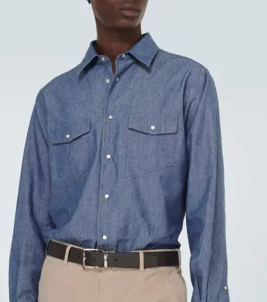 Loro Piana Thomas denim shirt | Thumbnail 3 Loro Piana Thomas denim shirt | Thumbnail 3