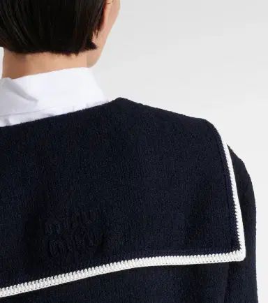 Miu Miu Cropped wool-blend tweed jacket | Thumbnail 2 Miu Miu Cropped wool-blend tweed jacket | Thumbnail 2