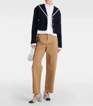 Miu Miu Cropped wool-blend tweed jacket | Thumbnail 4 Miu Miu Cropped wool-blend tweed jacket | Thumbnail 4