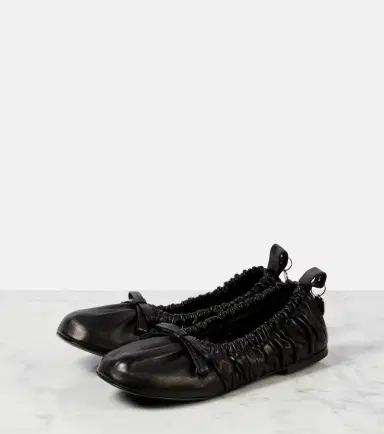 Acne Studios Bow-detail leather ballet flats | Thumbnail 2 Acne Studios Bow-detail leather ballet flats | Thumbnail 2