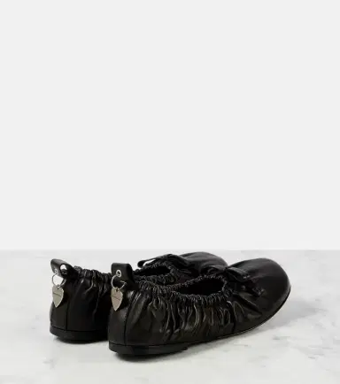 Acne Studios Bow-detail leather ballet flats | Thumbnail 3 Acne Studios Bow-detail leather ballet flats | Thumbnail 3