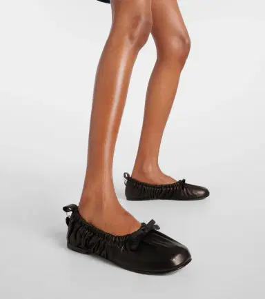 Acne Studios Bow-detail leather ballet flats | Thumbnail 7 Acne Studios Bow-detail leather ballet flats | Thumbnail 7