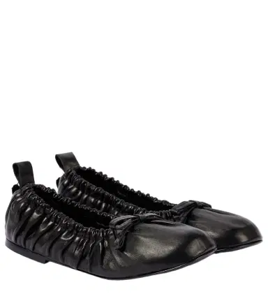 Acne Studios Bow-detail leather ballet flats | Thumbnail 1 Acne Studios Bow-detail leather ballet flats | Thumbnail 1