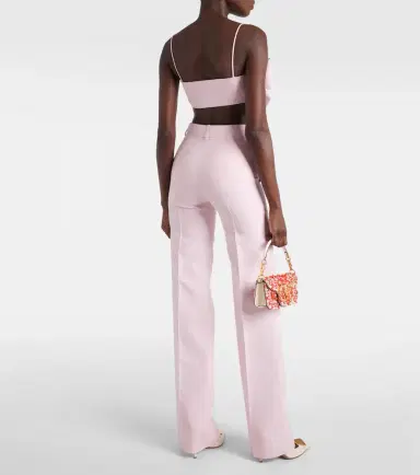 Valentino Wool and silk wide-leg pants | Thumbnail 2 Valentino Wool and silk wide-leg pants | Thumbnail 2