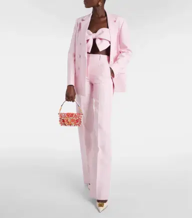 Valentino Wool and silk wide-leg pants | Thumbnail 4 Valentino Wool and silk wide-leg pants | Thumbnail 4