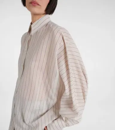 Brunello Cucinelli Cotton-blend lamé shirt | Thumbnail 5 Brunello Cucinelli Cotton-blend lamé shirt | Thumbnail 5