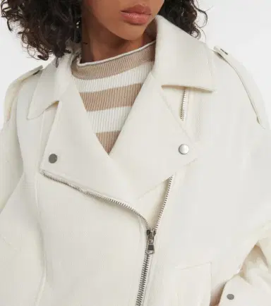 Brunello Cucinelli Cotton and linen biker jacket | Thumbnail 4 Brunello Cucinelli Cotton and linen biker jacket | Thumbnail 4