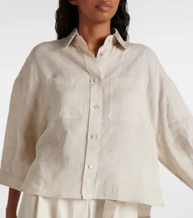 Brunello Cucinelli Embellished linen shirt | Thumbnail 2 Brunello Cucinelli Embellished linen shirt | Thumbnail 2