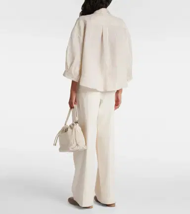 Brunello Cucinelli Embellished linen shirt | Thumbnail 3 Brunello Cucinelli Embellished linen shirt | Thumbnail 3