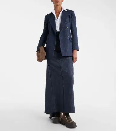 Brunello Cucinelli Metallic cotton-blend blazer | Thumbnail 3 Brunello Cucinelli Metallic cotton-blend blazer | Thumbnail 3