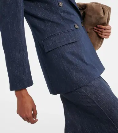 Brunello Cucinelli Metallic cotton-blend blazer | Thumbnail 5 Brunello Cucinelli Metallic cotton-blend blazer | Thumbnail 5