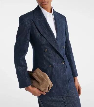 Brunello Cucinelli Metallic cotton-blend blazer | Thumbnail 6 Brunello Cucinelli Metallic cotton-blend blazer | Thumbnail 6
