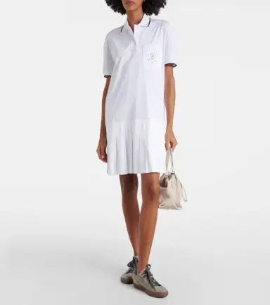 Brunello Cucinelli Pleated cotton polo dress | Thumbnail 2 Brunello Cucinelli Pleated cotton polo dress | Thumbnail 2
