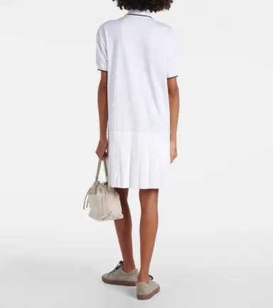 Brunello Cucinelli Pleated cotton polo dress | Thumbnail 4 Brunello Cucinelli Pleated cotton polo dress | Thumbnail 4