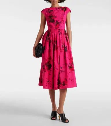 Erdem Floral cotton faille midi dress | Thumbnail 2 Erdem Floral cotton faille midi dress | Thumbnail 2