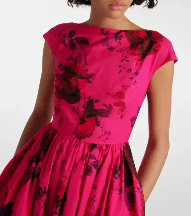 Erdem Floral cotton faille midi dress | Thumbnail 3 Erdem Floral cotton faille midi dress | Thumbnail 3