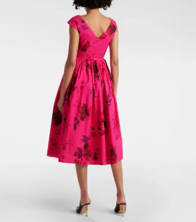 Erdem Floral cotton faille midi dress | Thumbnail 4 Erdem Floral cotton faille midi dress | Thumbnail 4