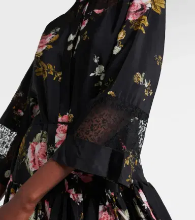 Erdem Floral silk crêpe de chine minidress | Thumbnail 3 Erdem Floral silk crêpe de chine minidress | Thumbnail 3