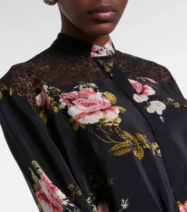 Erdem Floral silk crêpe de chine minidress | Thumbnail 4 Erdem Floral silk crêpe de chine minidress | Thumbnail 4