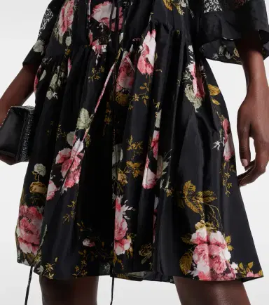 Erdem Floral silk crêpe de chine minidress | Thumbnail 5 Erdem Floral silk crêpe de chine minidress | Thumbnail 5