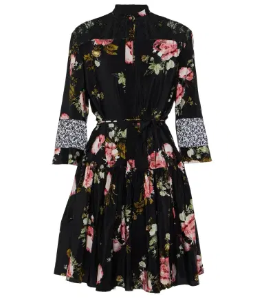 Erdem Floral silk crêpe de chine minidress | Thumbnail 1 Erdem Floral silk crêpe de chine minidress | Thumbnail 1