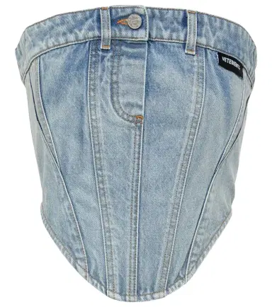 Vetements Cotton denim corset | Thumbnail 1 Vetements Cotton denim corset | Thumbnail 1