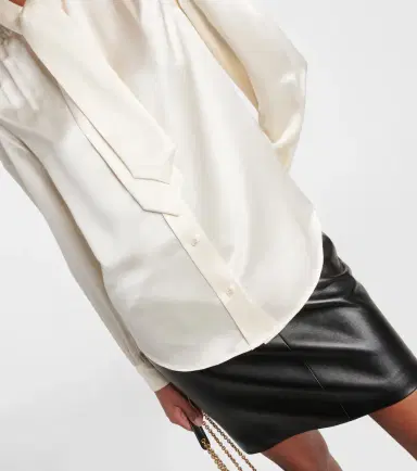 Saint Laurent Tie-neck silk satin blouse | Thumbnail 4 Saint Laurent Tie-neck silk satin blouse | Thumbnail 4