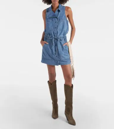 Marant Etoile Ines denim minidress | Thumbnail 3 Marant Etoile Ines denim minidress | Thumbnail 3