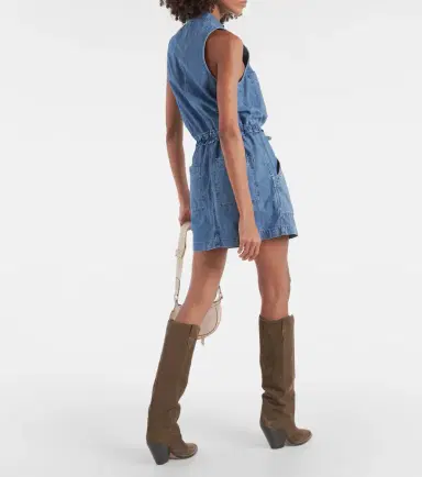 Marant Etoile Ines denim minidress | Thumbnail 4 Marant Etoile Ines denim minidress | Thumbnail 4