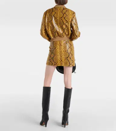 Isabel Marant Cerem snake-effect leather bomber jacket | Thumbnail 2 Isabel Marant Cerem snake-effect leather bomber jacket | Thumbnail 2