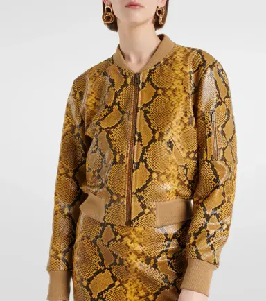 Isabel Marant Cerem snake-effect leather bomber jacket | Thumbnail 3 Isabel Marant Cerem snake-effect leather bomber jacket | Thumbnail 3