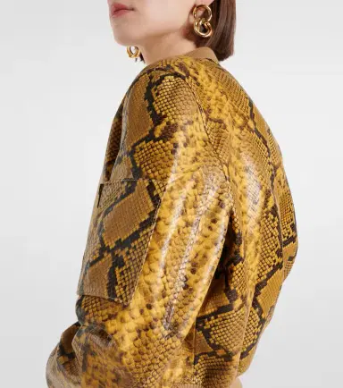 Isabel Marant Cerem snake-effect leather bomber jacket | Thumbnail 5 Isabel Marant Cerem snake-effect leather bomber jacket | Thumbnail 5