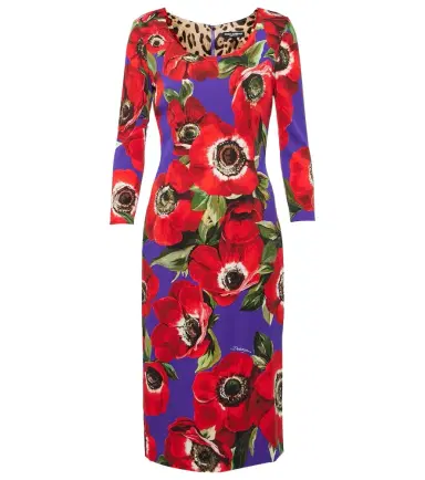 Dolce & Gabbana Floral silk-blend midi dress | Thumbnail 1 Dolce & Gabbana Floral silk-blend midi dress | Thumbnail 1
