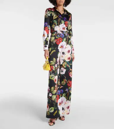 Dolce & Gabbana Floral cotton-blend wide-leg pants | Thumbnail 2 Dolce & Gabbana Floral cotton-blend wide-leg pants | Thumbnail 2